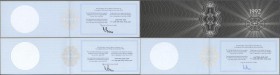 Testbanknoten: set of 3 sample watermark sheets in folder by Giesecke & Devrient Munich, dated about the 1980s, relatively early promotional material,...