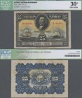 Latvia: 25 Latu 1928 P. 18, series A, sign. Kalnings, Yellowing Stains on reverse, light pressing. ICG graded 30* very fine.