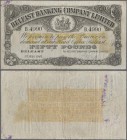 Northern Ireland: 50 Pounds 1943 P. 130c, used with several folds and creases, a bit more border wear at lower border center, part of lilac stamp on f...