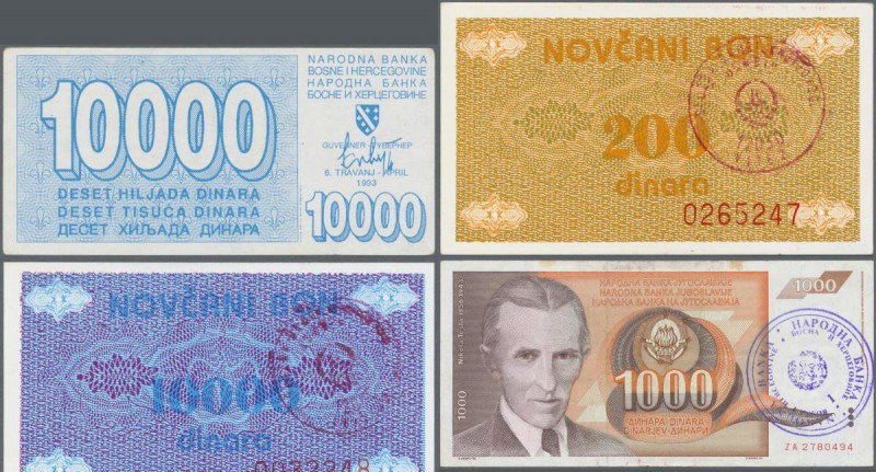 Bosnia & Herzegovina: 1992 (ca.), lot with 761 Banknotes, some in quantity, in g...