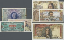 France: interesting collection of about 140 mostly different banknotes containing all ages of french papermoney from Assignats to modern issues, conta...