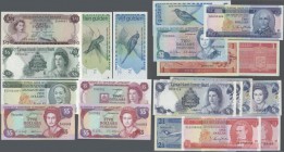 French Afars & Issas: set of 20 notes containing: Bermuda 5 Dollars 1996 P. 41 (UNC), 5 Dollars 1989 P. 35 (UNC), 5 Dollars 1981 P. 24 (aUNC), 2 Dolla...
