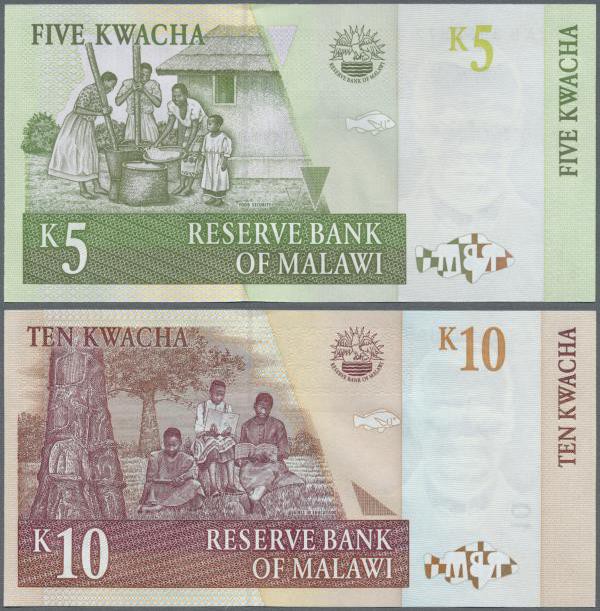 Malawi: 1997/2004 (ca.), ex Pick 36-51, quantity lot with 137 Banknotes in good ...