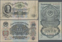 Russia: Very interesting lot with 30 Banknotes Russia and former Russian Territories comprising for example 25.000 Rubles 1921 P.115 in F, 3 Rubles 19...