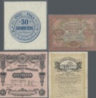 Russia: Very interesting lot with 41 Banknotes State issues 1915 till 1947, comprising for example 10.000 Rubles 1919, uncut pair of 500 Rubles 1921, ...
