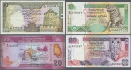 Sri Lanka: 1982/2005 (ca.), ex Pick 92-115, quantity lot with 438 Banknotes in good to mixed quality, sorted and classified by Pick catalogue numbers,...