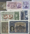 Switzerland: large lot of about 290 banknotes containing the following Pick numbers in different qualities and quantities: P. 11e, j, l, m, n, o, p, 3...