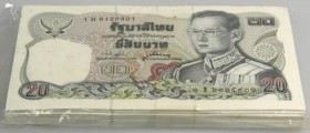 Thailand: full bundle of 100 pcs 20 Dollars ND P. 109 in UNC. (100 pcs)
