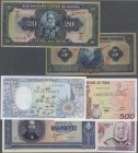 Alle Welt: set of 28 notes containing: Chad 500 & 1000 Francs 1989 & 89 P. 9, 10 (UNC), Tonga 1 & 5 Paanga 1978 Collectors Series Specimen P. CS (UNC)...