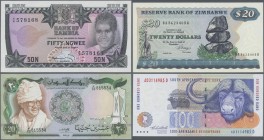 Africa: large lot of about 620 banknotes from Africa & Middle East collected in 2 red albums containing the following countries: French West Africa, S...