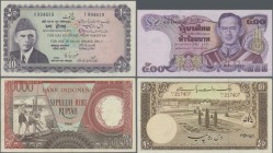 Asia: set of about 350 mostly different banknotes from Asia for example containing the followin countries: Pakistan, Korea, Oceania, Mongolia, Burma, ...