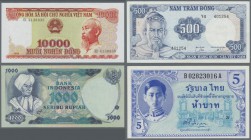 Asia: large collection of about 600 banknotes, mostly in UNC condition, containing the following countries: India, Indonesia, Timor, Thailand, Bhutan,...