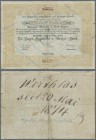 Deutschland - Altdeutsche Staaten: äußerst seltene Banknote Bayern, Bayerische Hypotheken. und Wechsel-Bank 100 Gulden 1839 PiRi A40, handschriftlich ...