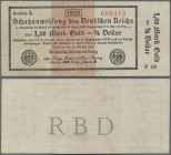 Deutschland - Deutsches Reich bis 1945: 1,05 Mark Gold = 1/4 Dollar 1923 Ro. 143a in Erhaltung VF.