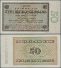 Deutschland - Deutsches Reich bis 1945: sehr seltene Banknote 50 Rentenmark 1923, Serie G, Ro. 158a, leichte Mittelfalte und leichtes Handling im Papi...