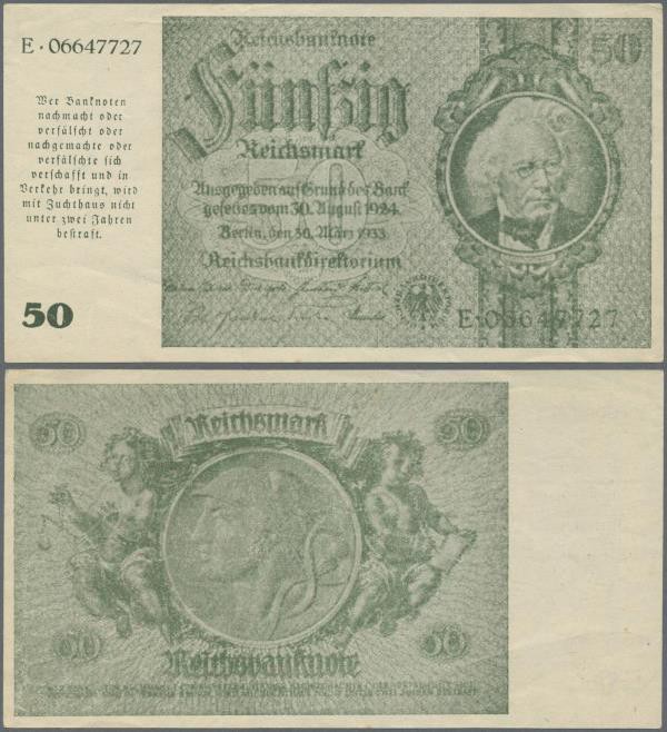 Deutschland - Deutsches Reich bis 1945: 50 Reichsmark Schörner Notgeldausgabe 19...