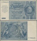 Deutschland - Deutsches Reich bis 1945: 100 Reichsmark 1945 Notausgabe ”Schörner” Ro. 128, gebraucht mit 3 vertikalen Falten, Eckknicken, 2 Pinlöchern...