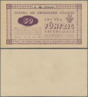 Deutschland - Deutsches Reich bis 1945: Kärnten 50 Reichsmark 1945 Ro. 187, Mittelfalten, keine Löcher oder Risse, festes Papier in Erhaltung: VF.