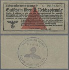 Deutschland - Deutsches Reich bis 1945: 1 Reichspfennig 1939 Ro. 515 in seltener Variante mit authentischem Stempel des Gulag Amtitz auf der Rückseite...