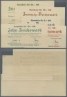 Deutschland - Alliierte Miltärbehörde + Ausgaben 1945-1948: Nürtingen, Kreisverband, 2, 5, 10, 20, 50 RM, 10.4.1945, alle mit Stempel ”entwertet”, Erh...