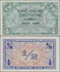 Deutschland - Bank Deutscher Länder + Bundesrepublik Deutschland: 1/2 DM 1948 Kopfgeldserie, Ro.230a in kassenfrischer Erhaltung: UNC