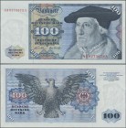 Deutschland - Bank Deutscher Länder + Bundesrepublik Deutschland: 100 DM 1970, Serie ”NB/A”, Ro.273a in kassenfrischer Erhaltung: UNC