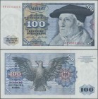Deutschland - Bank Deutscher Länder + Bundesrepublik Deutschland: 100 DM 1970, Serie ”NE/A”, Ro.273b, nahezu perfekt mit ganz leichter senkrechter Fal...