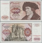 Deutschland - Bank Deutscher Länder + Bundesrepublik Deutschland: 500 DM 1977, Serie ”V/J”, Ro.279a, minimale senkrechte Falte sonst einwandfrei. Erha...