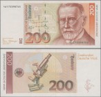 Deutschland - Bank Deutscher Länder + Bundesrepublik Deutschland: 200 DM 1989, Ersatznote Serie ”YA/D”, Ro.295b in kassenfrischer Erhaltung: UNC