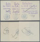Deutschland - Notgeld - Elsass-Lothringen: Buchsweiler, Oberelsass, Bürgermeister, 1, 2, 10 Mark, o. D., Erh. I-, total 3 Scheine