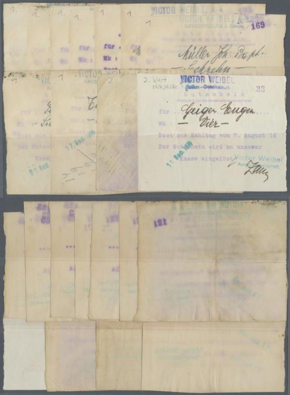 Deutschland - Notgeld - Elsass-Lothringen: Kaysersberg, Oberelsass, Victor Weibe...