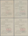Deutschland - Notgeld - Elsass-Lothringen: Saargemünd, Lothringen, Em. Huber & Cie. G.m.b.H., 1, 2, 3, 5 Mark, September 1914, Neuanfertigungen, Erh. ...