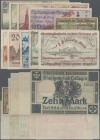 Deutschland - Notgeld - Württemberg: Esslingen, Stadt, 10 Mark, 1.11.1918, 500 Tsd., 1 Mio. Mark, 27.8.1923, 2, 5 Mrd. Mark, Überdrucke o. D., 10, 20 ...