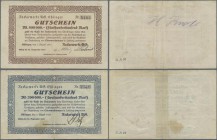Deutschland - Notgeld - Württemberg: Esslingen, Neckarwerke, 200, 500 Tsd. Mark, 3.8.1923, Erh. IV, 200 Tsd. rückseitig hinterlegt, total 2 Scheine