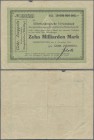 Deutschland - Notgeld - Württemberg: Mergelstetten, Gebr. Zoeppritz, 10 Mrd. Mark, 2.11.1923, von großer Seltenheit (angeblich 2 Exemplare bekannt), E...