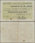Deutschland - Notgeld - Württemberg: Rudersberg, Paul Rüdt, Dampfsägewerk, 500 T. Mark, 30.8.1923, Erh. IV, von großer Seltenheit, vermutlich nur 2 Sc...