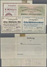 Deutschland - Notgeld - Württemberg: Stuttgart, Lang & Bumiller, 1, 10 Mrd. Mark, Erh. III, A. Stotz A.-G., 3 Mrd. Mark, Erh. III, Schiedmayer & Soehn...