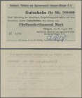Deutschland - Notgeld - Württemberg: Uhingen, Bleicherei, Färberei und Appreturanstalt Stuttgart - Uhingen A.-G., 500 Tsd. Mark, 22.8.1923, Erh. II-