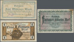 Deutschland - Notgeld: Hochinflation, Schachtel mit 458 Notgeldscheinen allermeist von 1923 mit einigen wenigen Ausgaben 1918 und 1922. Bunte Mischung...