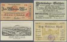 Deutschland - Notgeld - Württemberg: Murrhardt / Neckarsulm / Neresheim: 1) Murrhardt, Stadt, 10 Scheine von 200 Tsd. bis 1 Billion Mark (Karau 301. a...