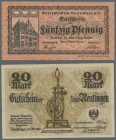 Deutschland - Notgeld - Württemberg: Ravensburg / Reutlingen / Riedlingen / Rottenburg: 1) Ravensburg, Stadt und Kreis, 20 Scheine von 5 Mark bis 10 B...