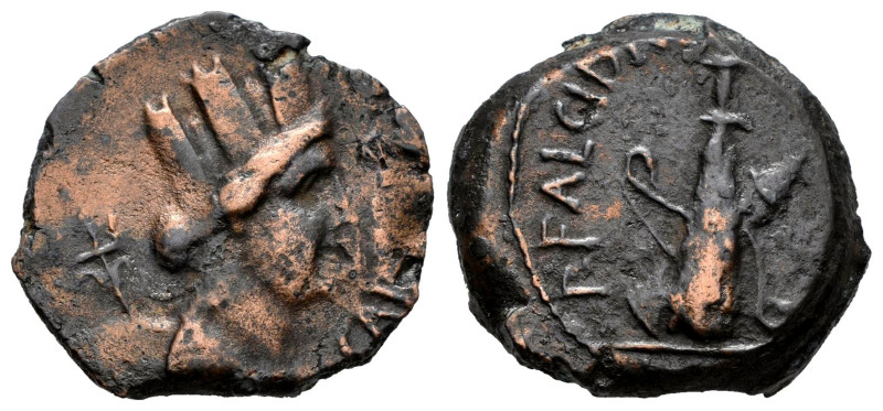 Carteia. Augustus period. Half unit. 31 BC - 14 AD. San Roque (Cadiz). (Abh-677)...