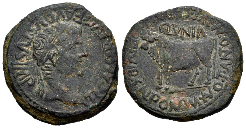 Clunia. Time of Tiberius. Unit. 37-41 AD. Coruña del Conde (Burgos). (Abh-836). ...
