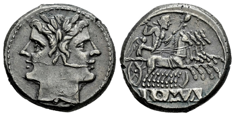 Anonymous. Didrachm - quadrigatus. 225-214 BC. Rome. (Craw-31/1). (Rsc-23a). Anv...