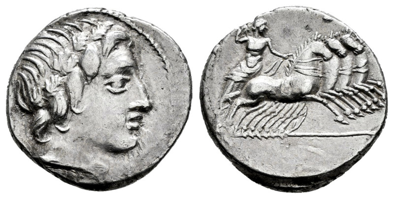 Anonymous. Denarius. 86 BC. Rome. (Ffc-85). (Craw-350/A2). (Cal-59). Anv.: Laure...