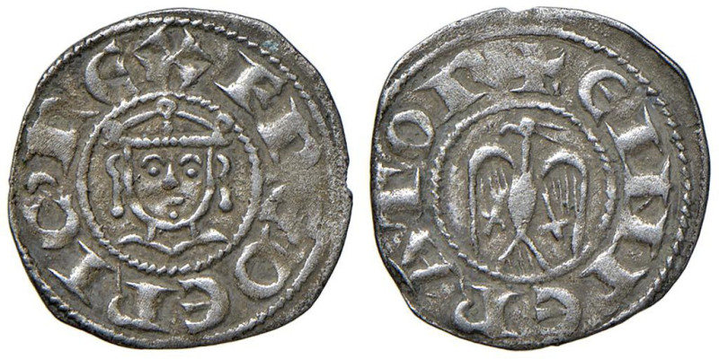 MESSINA Monetazione a nome di Enrico e Federico II (1196-1197) Denaro - MIR 58 M...