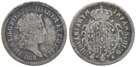 NAPOLI Ferdinando I (1816-1825) Carlino 1818 - Nomisma 807 AG (g 2,00)

MB