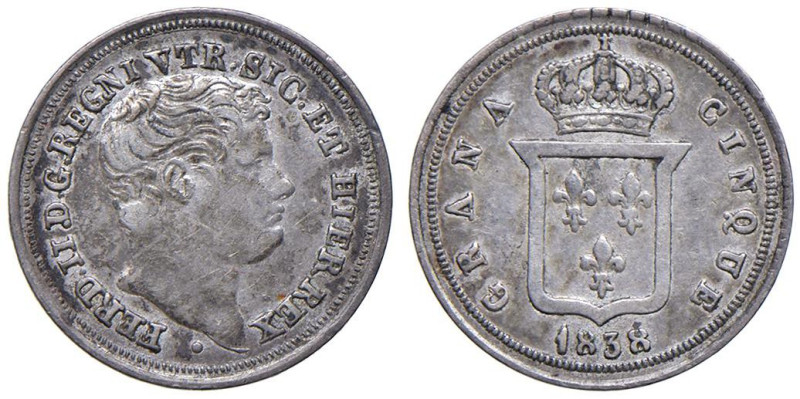 NAPOLI Ferdinando II (1830-1859) Mezzo carlino 1843 - Nomisma 1077 AG (g 1,13)
...