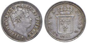 NAPOLI Ferdinando II (1830-1859) Mezzo carlino 1844 - Nomisma 1078 AG (g 1,14)

BB