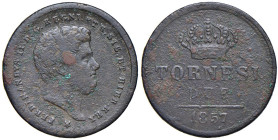 NAPOLI Ferdinando II (1830-1859) 2 Tornesi 1857 - Nomsima 1210 CU (g 5,92)

MB+